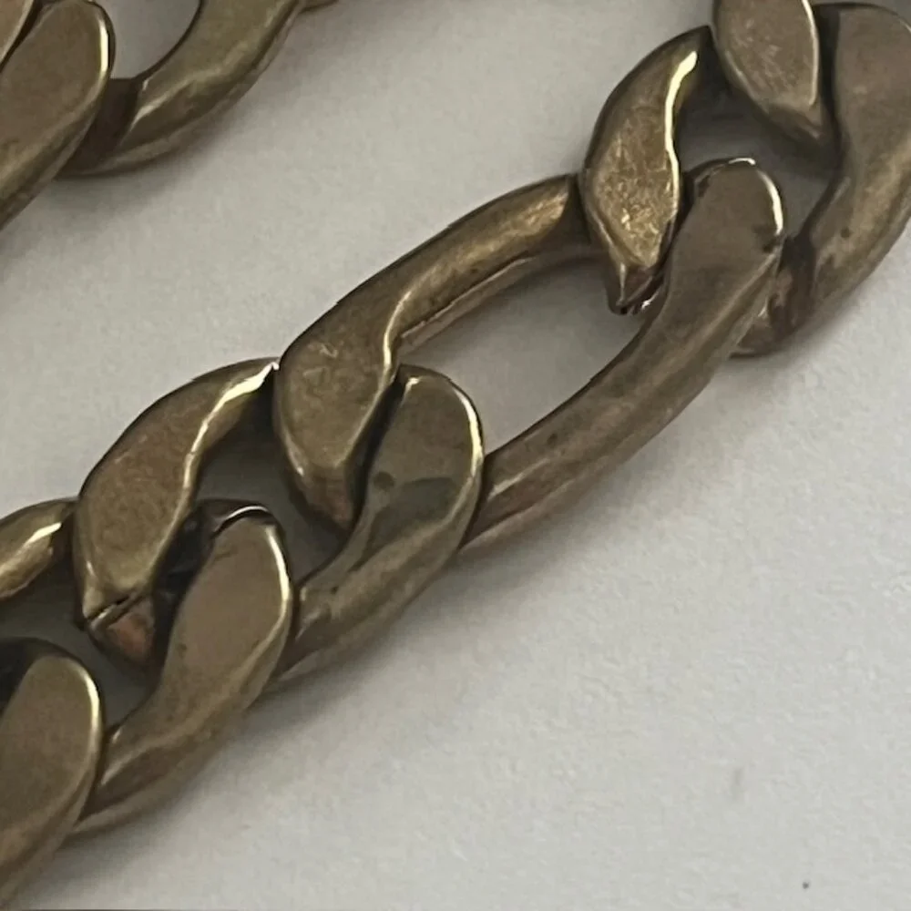 Double Chain Bracelet Layered Links Gold Tone